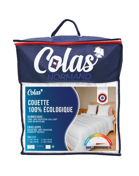 Couette Chaude 100 % recyclée blanche