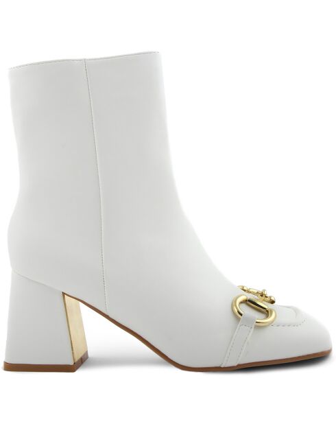 Bottines Nina blanches - Talon 7 cm