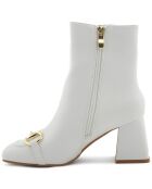 Bottines Nina blanches - Talon 7 cm