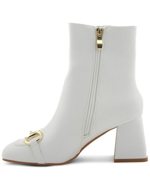 Bottines Nina blanches - Talon 7 cm
