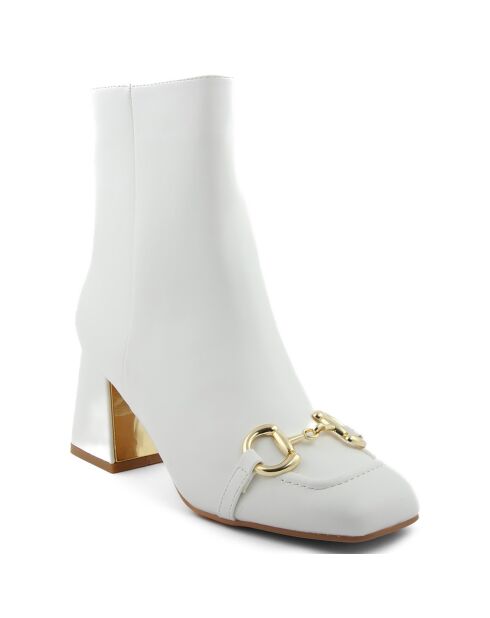Bottines Nina blanches - Talon 7 cm