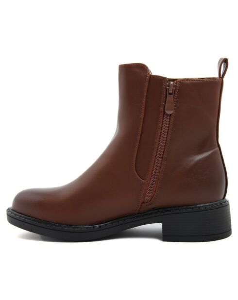Bottines Norah marron - Talon 4 cm