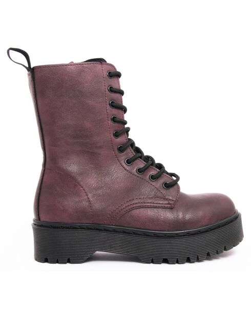 Bottines Mila bordeaux - Talon 4 cm