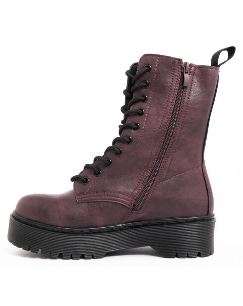 Bottines Mila bordeaux - Talon 4 cm