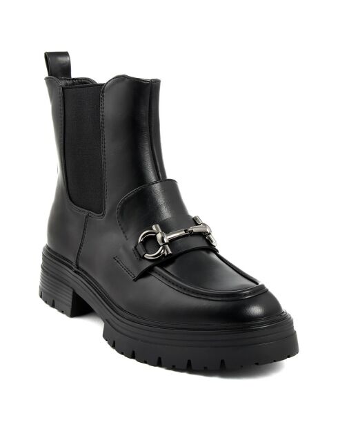 Bottines chelsea Pauline noires - Talon 4 cm