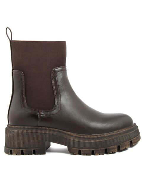 Bottines chelsea Perrine brun foncé - Talon 5 cm