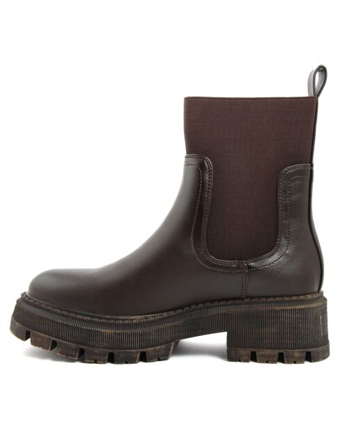 Bottines chelsea Perrine brun foncé - Talon 5 cm