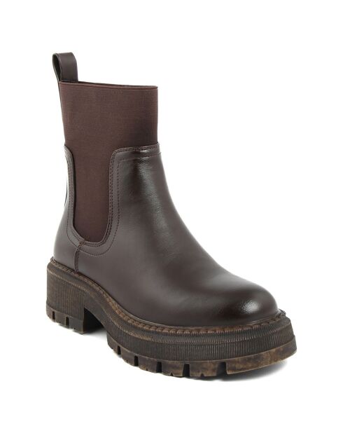 Bottines chelsea Perrine brun foncé - Talon 5 cm