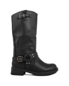 Bottes style biker Paloma noires - Talon 8 cm