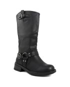 Bottes style biker Paloma noires - Talon 8 cm