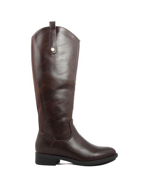 Bottes classiques Pia café - Talon 8 cm