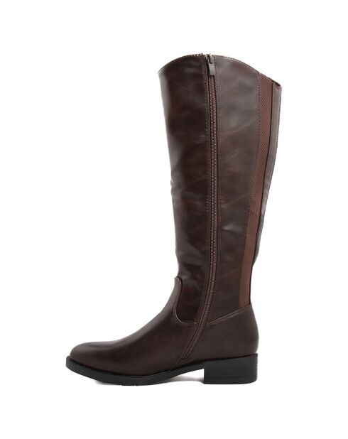 Bottes classiques Pia café - Talon 8 cm