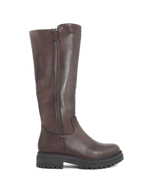 Bottes Yasmine marron - Talon 4 cm