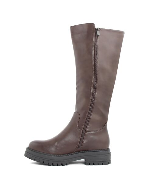Bottes Yasmine marron - Talon 4 cm