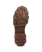 Bottes style combat Sybille marron  - Talon 5 cm