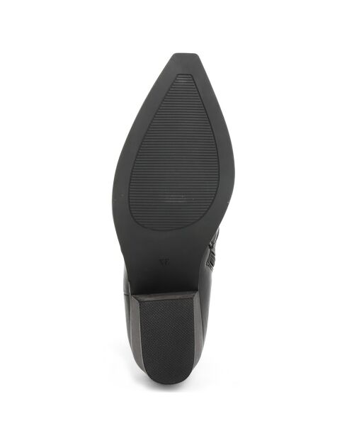 Bottines style texas Tess noires - Talon 6.5 cm