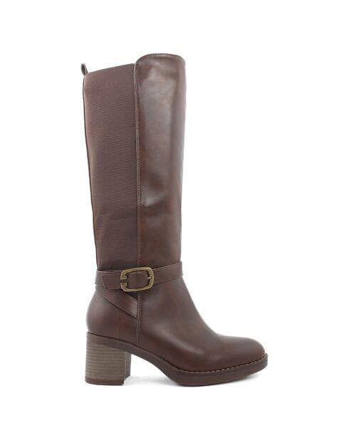 Bottes Zoé marron - Talon 6 cm