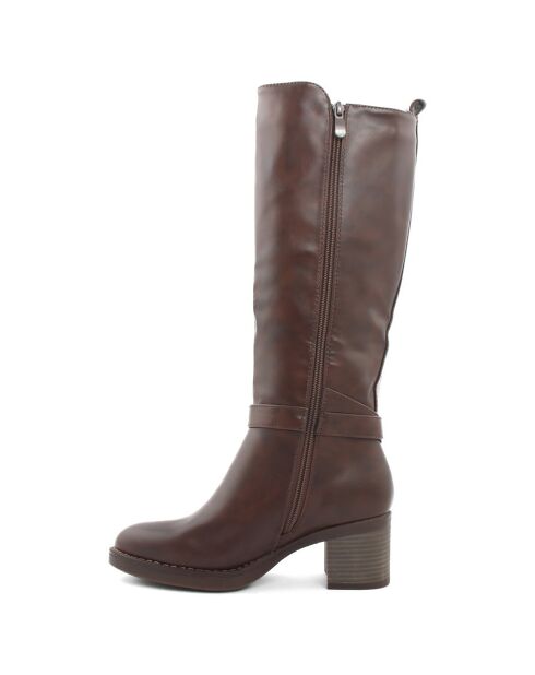 Bottes Zoé marron - Talon 6 cm