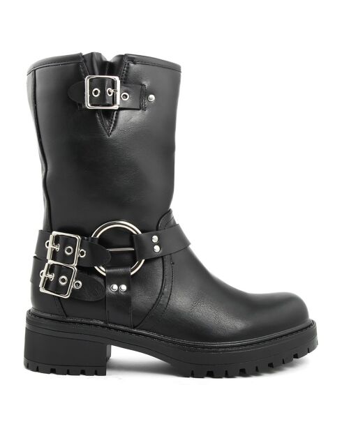 Bottes bikers Sofia noires - Talon 5 cm