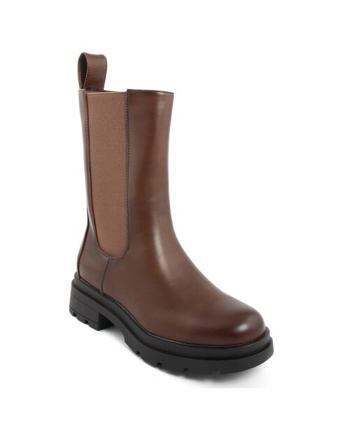 Bottines chelsea Salomé marron - Talon 5 cm