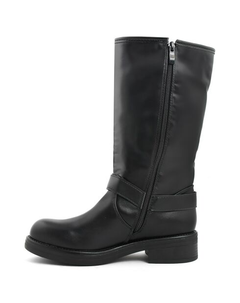 Bottes bikers Sixtine noires - Talon 4 cm