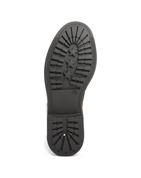 Bottes bikers Sixtine marron - Talon 4 cm