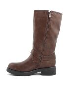 Bottes bikers Sixtine marron - Talon 4 cm