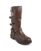 Bottes bikers Sixtine marron - Talon 4 cm