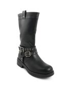 Bottes bikers Sarah noires - Talon 4 cm