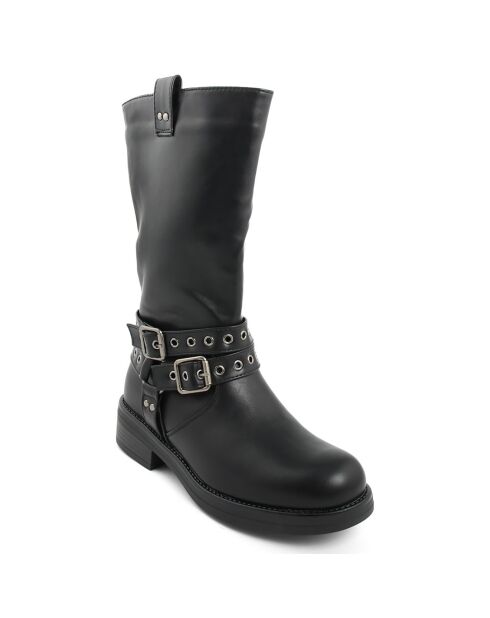 Bottes bikers Sarah noires - Talon 4 cm
