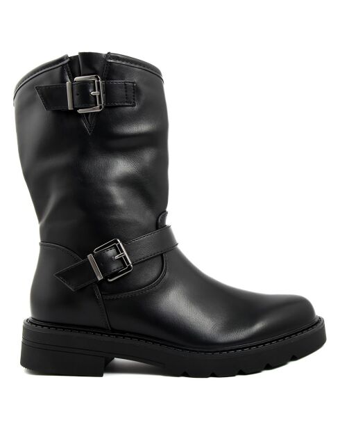 Bottines bikers Rita noires - Talon 4 cm