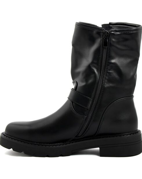 Bottines bikers Rita noires - Talon 4 cm