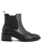 Bottines oxford Suzanne noires - Talon 4 cm