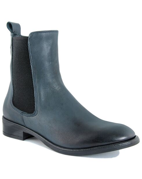 Bottines en cuir Giulia bleues -