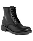 Bottines en cuir Garance noires - Talon 4 cm