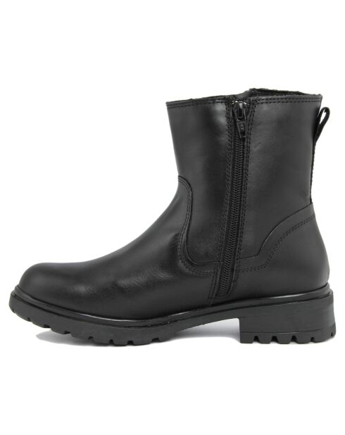 Bottines en cuir Héloïse noires -