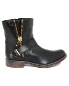 Bottines en cuir Carla noires -