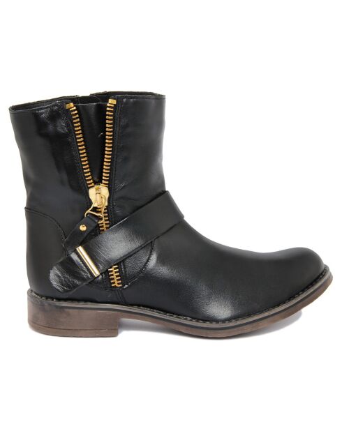 Bottines en cuir Carla noires -