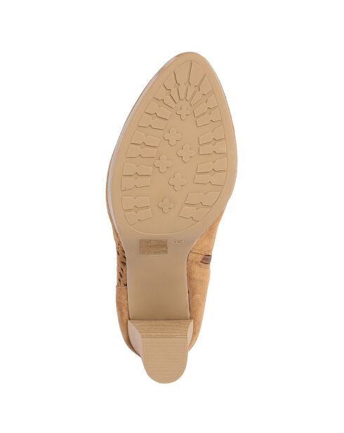 Bottines en suède Charlotte écorce - Talon 8 cm