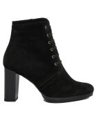 Bottines en suède Alma noires - Talon 8.5 cm