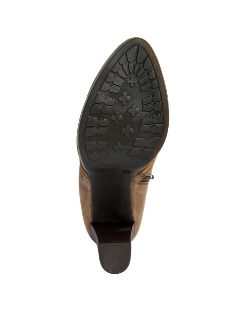 Bottines en cuir Avril ébène - Talon 8.5 cm