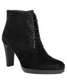 Bottines en cuir Bianca noires - Talon 8.5 cm