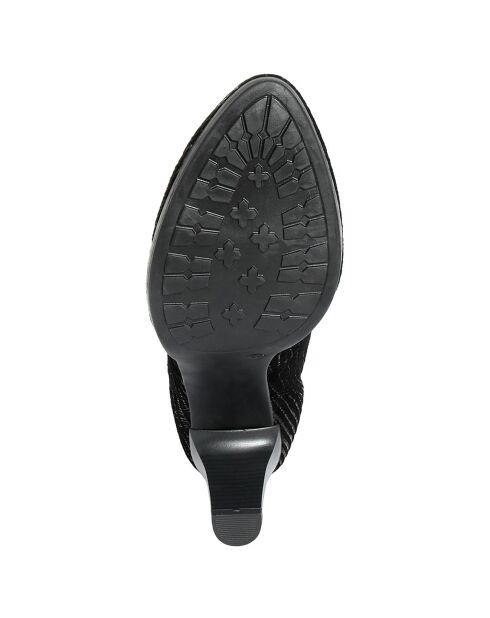 Bottines en cuir Bianca noires - Talon 8.5 cm