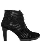 Bottines en cuir Bianca noires - Talon 8.5 cm