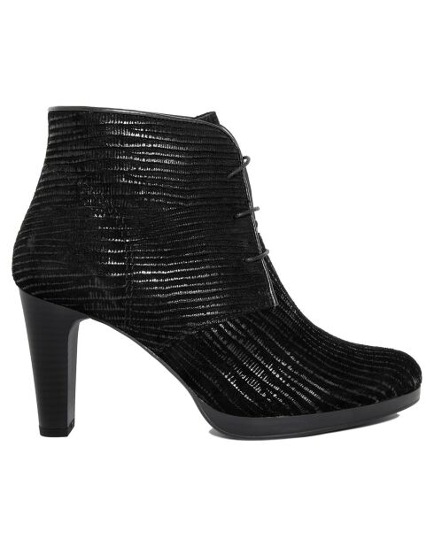Bottines en cuir Bianca noires - Talon 8.5 cm