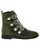 Bottines en cuir Bérénice kaki -