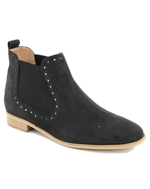 Bottines en cuir Anna noires -