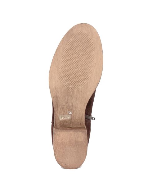 Bottines en suède Céleste marron -