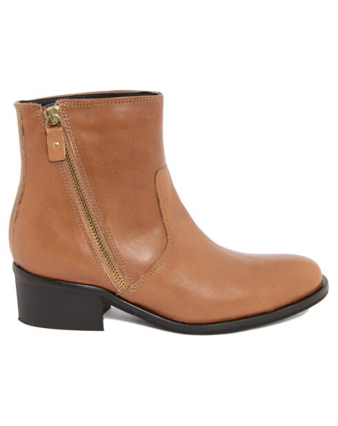 Bottines en cuir Aya cuir - Talon 4 cm