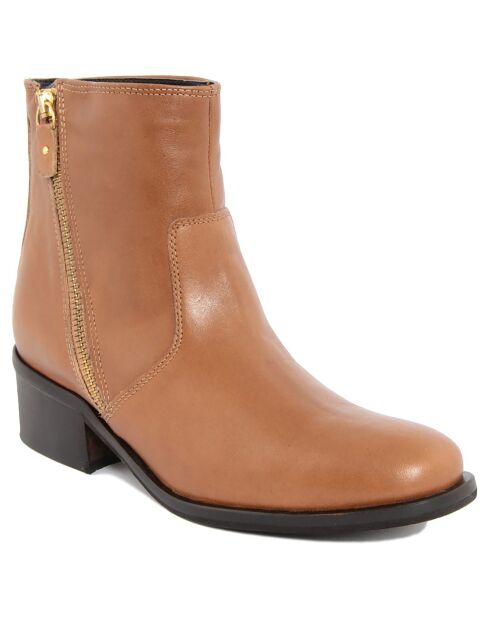 Bottines en cuir Aya cuir - Talon 4 cm